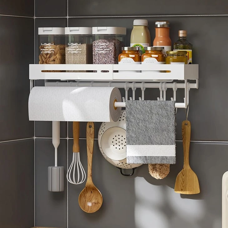 Rak Rempah Dapur Dipasang di Dinding